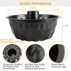 Fluted Tube Cake Pan Non-Stick Carbon Steel Round Bakeware Household Baking Tray Bundt Cake Pans For Mousse Cake Gelatin Bread