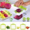 Vegetable Slicer Quick Potato Tomato Fruit Cutter Set W/3 Blades Stainless Steel Food Chopper