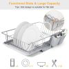 3Pcs Dish Drainer Drying Rack Set Drainer Drain Board Dish Rack K W/ Plastic Cutlery Holder Drain Board
