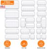 25Pcs Clear Plastic Drawer Organizers Set 4 Sizes Desk Drawer Dividers Trays Storage Bins For Vanity Cabinet Makeup Bathroom Office Kitchen Bedroom Je