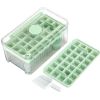 Ice Cube Tray With Lid And Bin Plastic Ice Trays Pop Ice Mold 2 Ice Cube Trays With Scoop Easy Release Stackable Dishwasher Safe Produce 56 Ice Cubes