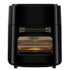 15.8Qt Air Fryer Family Size 1400W Powerful Oilless Cooker Crisp Bake Grill Dehydrate Touch Screen Customized Temperature Time Visible Window