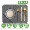 2 Pack 11.81X15.75In Stone Dish Drying Mat Silicone Diatomaceous Earth Shower Mat Marble Dish Drying Pad Fast Drying In 30S 1832℉Heat Resistant Non-Sl