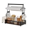 Utensil Caddy Metal Grill Caddy With Paper Towel Holders Utensil Holder	For Outdoor Picnic Barbecue Camping Grilling Tools Storage Organizer Barbecue