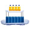 2 Tier Turntable Organizer Rectangular Refrigerator Spinner Storage Rack With 360° Rotatable Slide Rail For Kitchen Cabinet Countertop