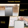 2Pcs Double Sided Cutting Board Stainless Steel Pp Chopping Board Lightweight Kitchen Cutting Board Mesh Design With Grinding Zone Knife Sharpener Han