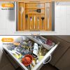 Bamboo Drawer Divider Kitchen Expandable Cutlery Tray Organizer Utensil Holder W/ Grooved Dividers