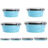 4Pcs Collapsible Bowls With Lids, Silicone Folding Food Storage Containers, Space Saving Camping Bowls, Microwave & Freezer & Dishwasher Safe Meal Pre