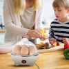Electric Egg Cooker 7-Capacity Bpa-Free Hard-Boiled Egg Maker W/ Auto-Off Measuring Cup For Hard Boiled Steamed Vegetables Seafood Dumplings