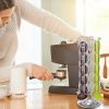 24 Cups Coffee Pod Holder Coffee Capsule Storage Rack 360° Rotatable Chrome Plating Carousel Coffee Pods Dispenser For Nespresso Lavazza Gaggia Capsul