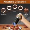 2Pcs Gravity Sensing Salt And Pepper Grinder Automatic Electric Salt Mill Grinder With Built-In Led Lights Adjustable Coarseness One Hand Operation Ba
