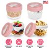 4Pcs Overnight Oats Containers With Lids And Folding Spoons 20Oz Portable Leak-Proof Oats Jar For Milk Vegetable And Fruit Salad Yogurt Breakfast Cere