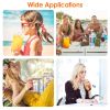 6Pcs Mason Jar Cups With Lid 16Oz Reusable Glass Beer Can With Bamboo Lids Glass Straws Cleaning Brush For Iced Coffee Smoothie Tea