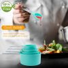8Pcs Plastic Measuring Spoons Cups Scale Teaspoon Tablespoon Set Kitchen Utensil Tools For Cooking Baking Coffee