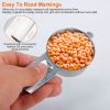 7Pcs Measuring Cups Stainless Steel Kitchen Measurement Tool For Cooking Baking Dry Spices Liquid Ingredients Easy To Read Markings