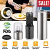Electric Salt Pepper Grinder With Light Adjustable Coarseness Stainless Steel Salt Pepper Shaker Battery Operated Pepper Grinder Mill Easy Refill And