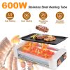 3 In 1 Electric Hot Dog Roller Machine With Grill & Griddle 6-Roller Hot Dog Cooker Smokeless Non-Stick Indoor Outdoor With 3 Temp Levels For Bbq Saus