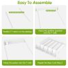 Drink Organizer For Fridge Spring Loaded Beverage Dispenser Width Adjustable Drink Holder With Automatic Pusher Glide 5 Rows Hold Up To 25 Cans Bottle