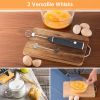 Electric Milk Frother Usb Rechargeable Egg Beater Handheld Milk Foam Maker Mixer Coffee Stirrer With 3 Speeds 2 Whisk Heads