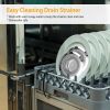 2Pcs 4.53In Kitchen Sink Strainer Stainless Steel Mesh Drain Basket Stopper 0.74 Wide Rim Food Catcher Sink Waste Plug