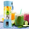 Portable Juicer Blender Usb Rechargeable Juicer Cup Fruit Baby Food Mixing Machine W/ 6 Blades Powerful Motor