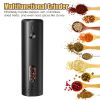 Electric Pepper Grinder Usb Rechargeable Pepper Mill Automatic Salt Grinder With 6 Adjustable Coarseness Led Light 110Ml/3.72Oz Container One Hand Ope