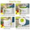 3L/0.8Gal Salad Spinner Fruit Vegetable Washer Lettuce Drainer Hand Cranking Vegetable Dryer With Lid For Home Kitchen Fruit Vegetable Washing