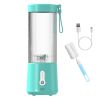 450Ml/15.2Oz Portable Fruit Blender With 6 Blades Rechargeable Juice Cup For Shakes Smoothies Juice Personal Mini Fruit Mixer For Outdoor Gym Office