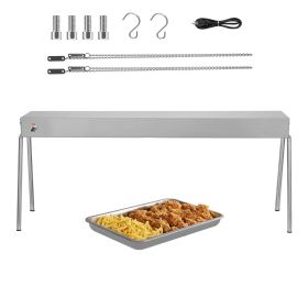 Food Heat Lamp, 750W Hanging Commercial Food Heating Warmer, Stainless Steel Electric Strip Heater Light with Cord